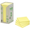 3M Post-it Notes yellow recycled tower, 100 sheets, 76mm x 76mm (16-pack)