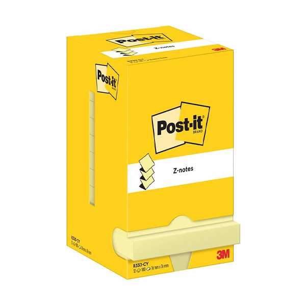 3M Post-it Z-notes yellow 76mm x 76mm (12-pack) R330CY 201005 - 1