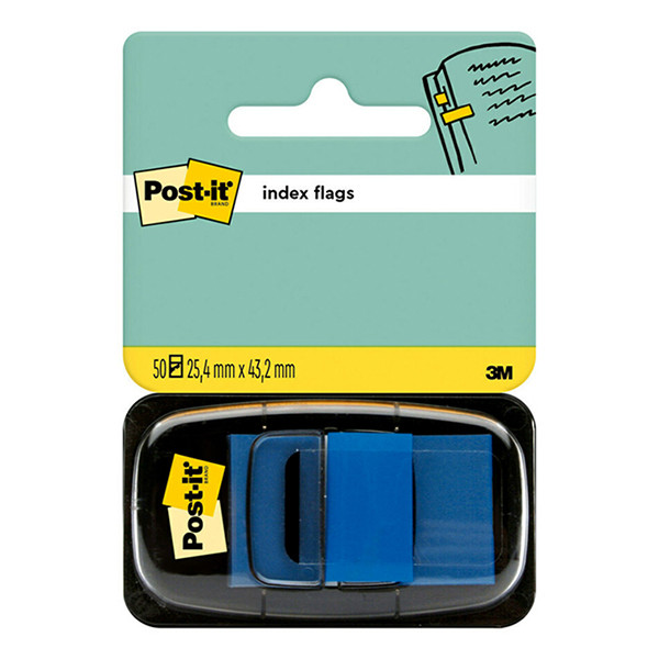 3M Post-it blue standard index tabs, 25.4mm x 43.2mm (50 tabs) 680BLU 201494 - 1