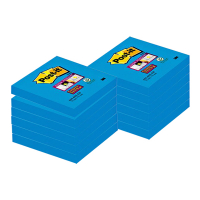 3M Post-it electric blue super sticky notes, 90 sheets, 76mm x 76mm (12-pack)  280042