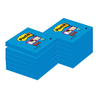 3M Post-it electric blue super sticky notes, 90 sheets, 76mm x 76mm (12-pack)  280042