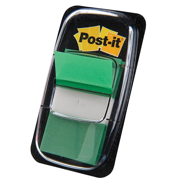 3M Post-it green standard index tabs, 25.4mm x 43.2mm (50 tabs) 680GRE 201485 - 1