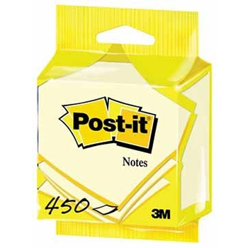 3M Post-it notes canary yellow cube, 450 sheets, 76mm x 76mm 5426PI 201455 - 1