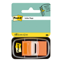 3M Post-it orange standard index tabs, 25.4mm x 43.2mm (50 tabs) 680ORA 201486
