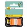 3M Post-it orange standard index tabs, 25.4mm x 43.2mm (50 tabs)