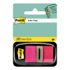 3M Post-it pink standard index tabs, 25.4mm x 43.2mm (50 tabs)