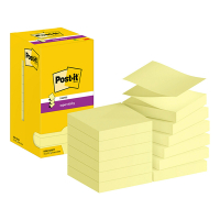 3M Post-it super sticky Z-notes yellow, 76mm x 76mm, 90 sheets (12-pack) R330-12SS-CY 201001
