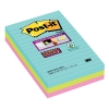 3M Post-it super sticky line 'Miami' notes, 90 sheets, 101mm x 152mm (3-pack)