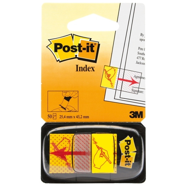 3M Post-it transparent sign here page markers (50 tabs) 68031 201362 - 1