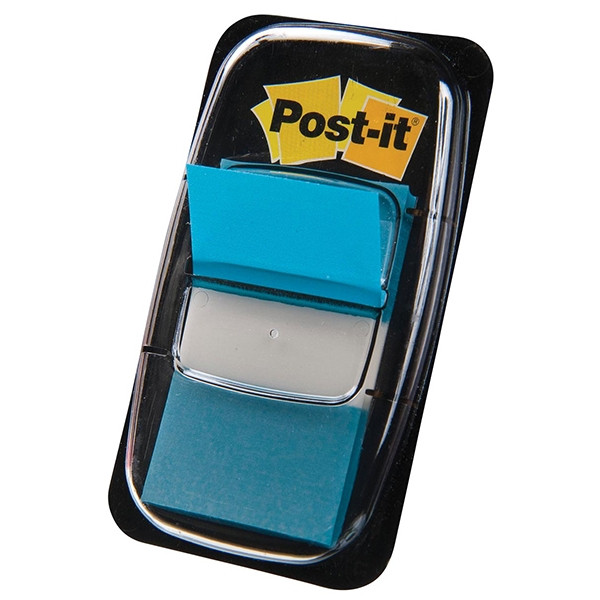 3M Post-it turquoise standard index tabs, 25.4mm x 43.2mm (50 tabs) 680-23 201489 - 1