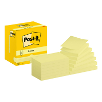 3M Post-it yellow Z-notes, 100 sheets, 76mm x 127mm (12-pack) R350CY 201007