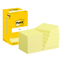 3M Post-it yellow notes, 100 sheets, 76mm x 76mm (12-pack) 654CY 201031