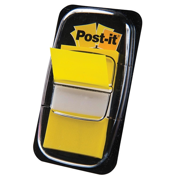3M Post-it yellow standard index, 25.4mm x 43.2mm (50 tabs) 680YEL 201483 - 1