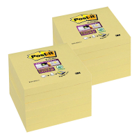 3M Post-it yellow super sticky Z-notes, 90 sheets, 76mm x 76mm (12-pack)  280046