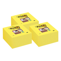 3M Post-it yellow super sticky notes, 350 sheets, 76mm x 76mm (3-pack)  280047