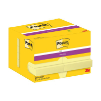 3M Post-it yellow super sticky notes, 90 sheets, 51mm x 76mm (12-pack) 656-12SSCY 201027