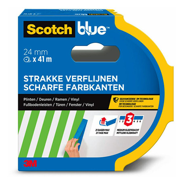 3M ScotchBlue masking tape for clean lines, 24mm x 41m 7100289885 280051 - 9