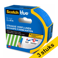 ScotchBlue masking tape for straight lines, 36mm x 41m (3-pack)