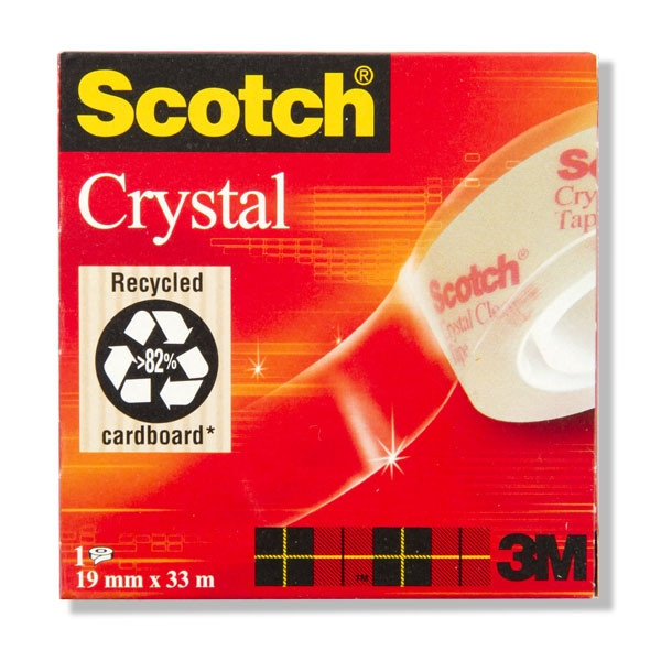 3M Scotch Crystal Clear Tape 19mm x 33m 3M26192 6001933 201262 - 1