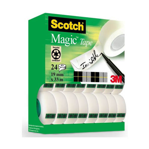3M Scotch Magic adhesive tape, 19mm x 33m (24-pack) 201100 3M Scotch Magic adhesive tape, 19mm x 33m (24-pack) 201100 - 1