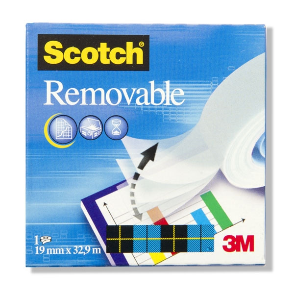 3M Scotch Removable Tape 19mm x 33m 3M66228 8111933 201260 - 1