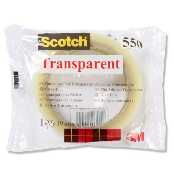 3M Scotch Transparent Tape 19mm x 66m 5501966 201268 - 1