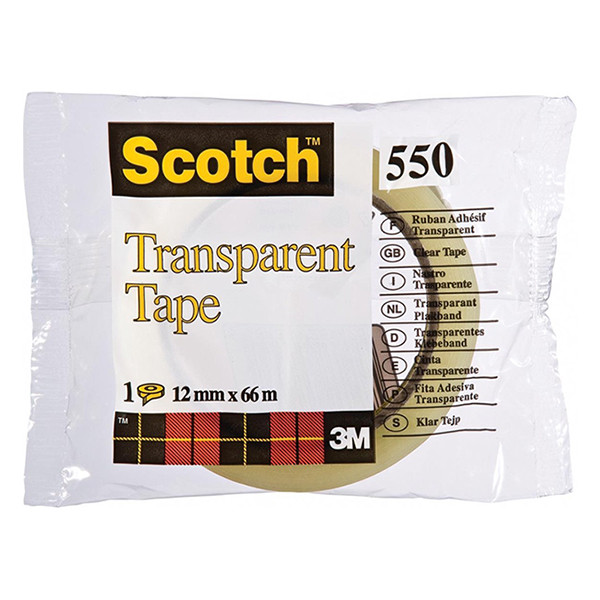 3M Scotch transparent tape, 12mm x 66m 5501266 201456 - 1