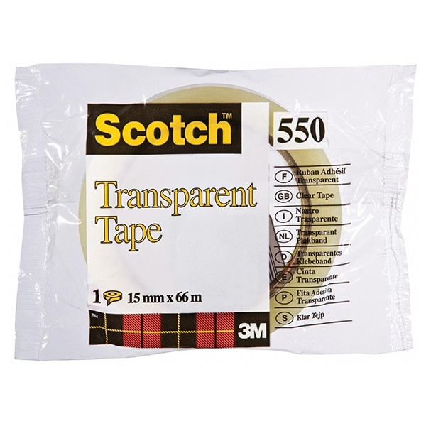 3M Scotch transparent tape, 15mm x 66m 5501566 201481 - 1