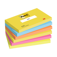 Sticky Notes 76 x 127mm | 100 sheets Energetic multicoloured | 3M Post-it | 6-pack 425602