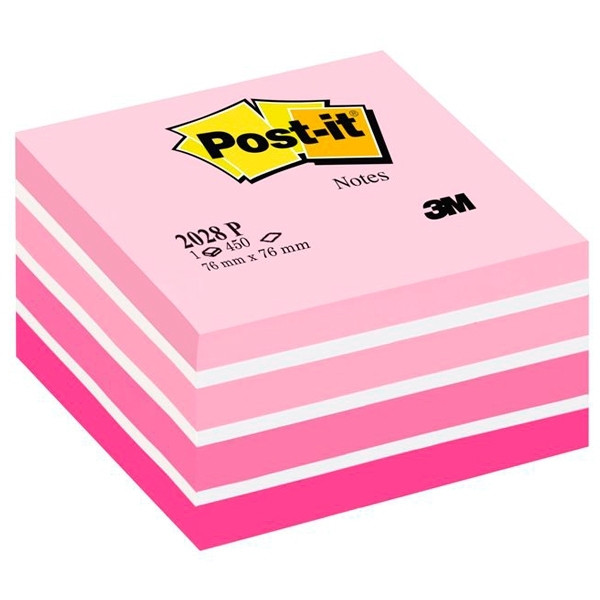 Sticky Notes 76 x 76mm | 450 sheets pastel pink cube | 3M Post-it 201326 - 1