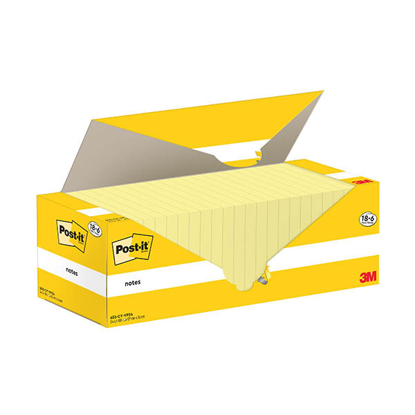 3M yellow self post-it notes, 76 x 127mm (24-pack) 425622 - 1