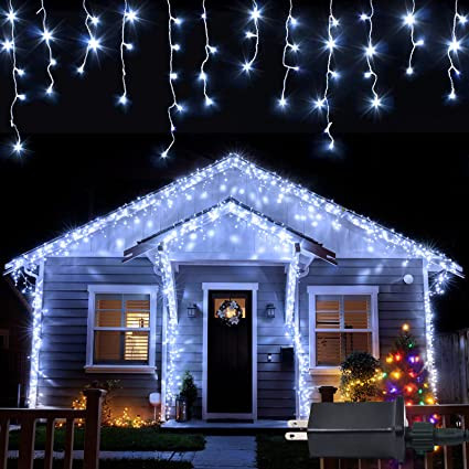 480 LED lights | bright white | icicle Christmas lights 77520 299223 - 1