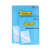 A3 and A4 document laminating pouches 80 micron | glossy | 123ink | 200-pack 303185