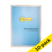 A3 display frame (silver, self-adhesive) | 123ink | 10-pack