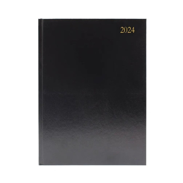 A4 2 Days per page black desk diary, 2024╽KFA42BK24 KFA42BK24 299073 - 1