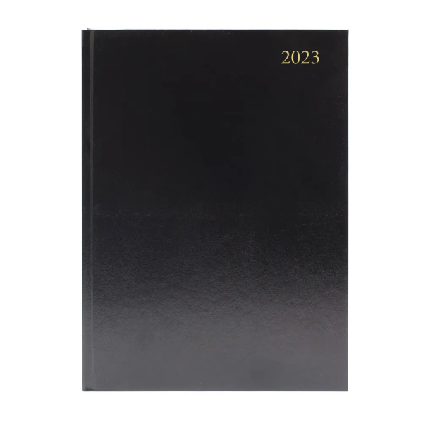 A4 Week to view black desk diary, 2024╽KFA43BK23 KFA43BK24 299184 - 1
