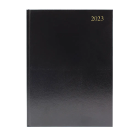 A4 Week to view black desk diary, 2024╽KFA43BK23 KFA43BK24 299184