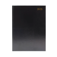 A4 Week to view black desk diary, 2025╽KFA43BK25 KFA43BK25 299184