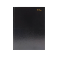A4 Week to view black desk diary, 2026╽KFA43BK26 299184