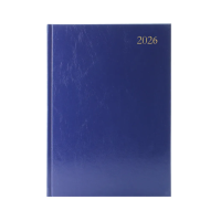 A4 Week to view blue desk diary, 2026╽KFA43BU26 299185