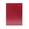 A4 Week to view burgundy desk diary, 2024╽KFA43BG24 KFA43BG24 299183