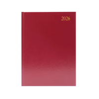 A4 Week to view burgundy desk diary, 2026╽KFA43BG26 299183