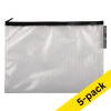 A4 black mesh pouch | 123ink | 5-pack