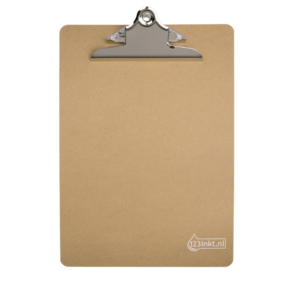 A4 clipboard with large clamp (wooden) | 123ink 301928 - 1