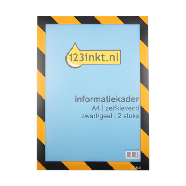 A4 display frame (black-yellow, self-adhesive) | 123ink | 2-pack 301249 - 1