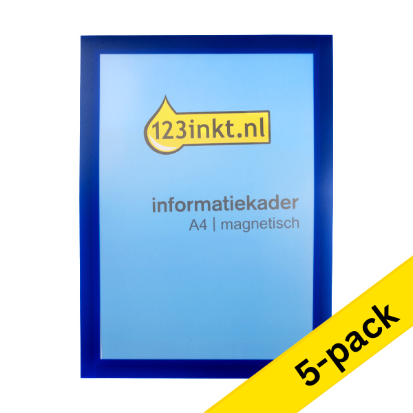 A4 display frame (blue, magnetic) | 123ink | 5-pack 301731 - 1