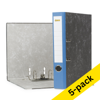 A4 lever arch file | 123ink cardboard | blue 50mm | 5-pack