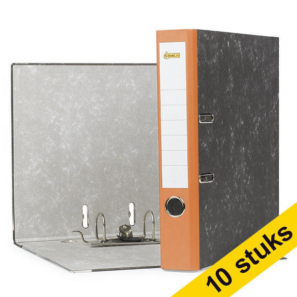 A4 lever arch file | 123ink cardboard | orange 50mm 10-pack  300680 - 1
