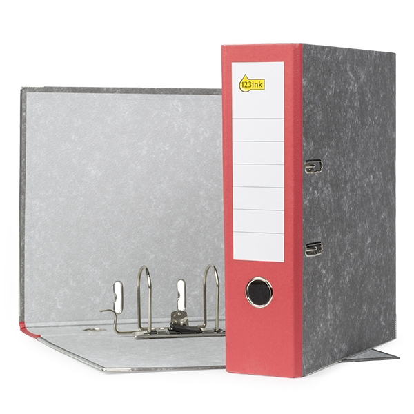 A4 lever arch file | 123ink cardboard | red 80mm 10805025C 300168 - 1