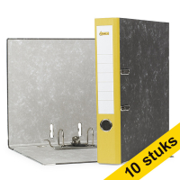A4 lever arch file | 123ink cardboard | yellow 50mm 10-pack